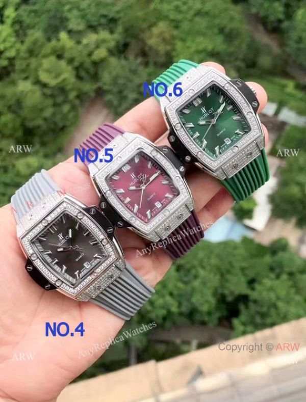 Copy Hublot Spirit of Big Bang Womens es Stainless Steel Diamond Case WATCHES 2