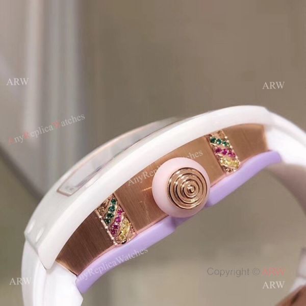 New Copy Richard Mille RM 07-03 Cupcake BonBon White Ceramic Ladies WATCHES 2