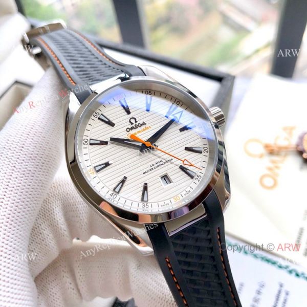 Copy Omega Aqua Terra 150M es SS Gray Dial Blue Markers WATCHES 2
