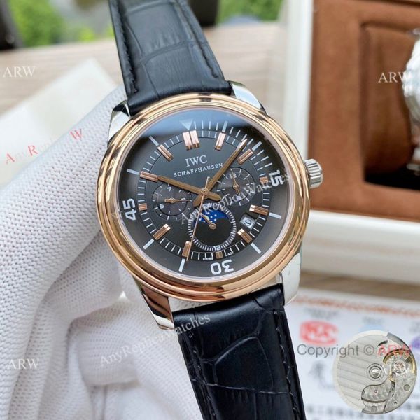 Copy IWC Schaffhausen Moonphase Two Tone Rose Gold WATCHES 2
