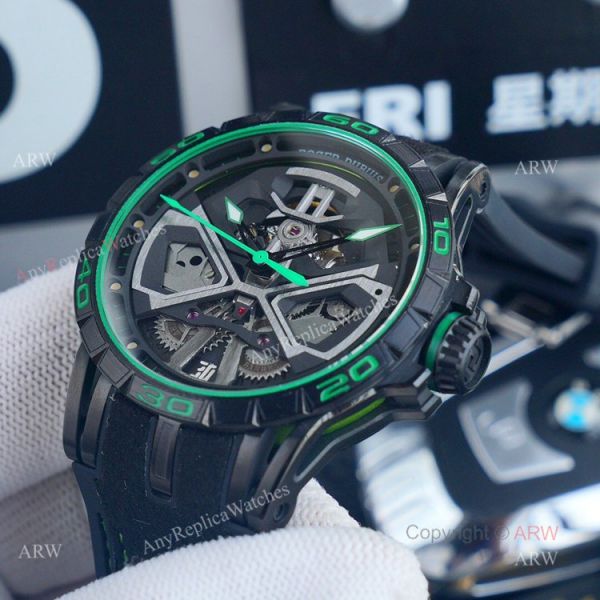 Best Roger Dubuis Excalibur Hurac?n Green Automatic 45mm WATCHES 2