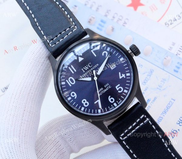 New IWC Mark XVIII Blue Dial Leather Strap WATCHES 2