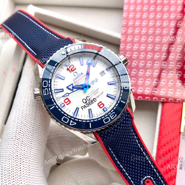 NEW! Omega Seamaster Planet Ocean 600M Americas Cup Edition Rubber Strap WATCHES 2