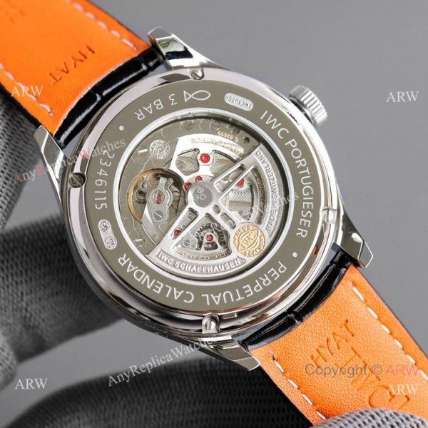 Swiss Copy IWC Portugieser Perpetual Calendar Blue Leather Strap WATCHES 2