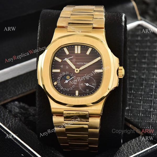 Patek Philippe Power Reserve Moonphase Copy es All Gold 40mm WATCHES 2