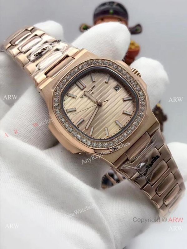 Patek Philippe Nautilus Diamond Bezel Rose Gold WATCHES 2