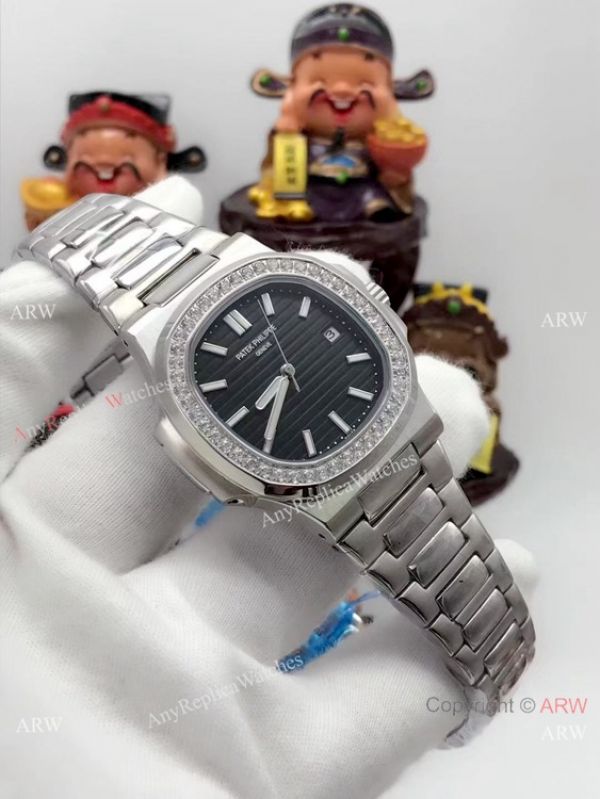 Patek Philippe Nautilus Copy Diamond Bezel Stainless Steel 40mm WATCHES 2