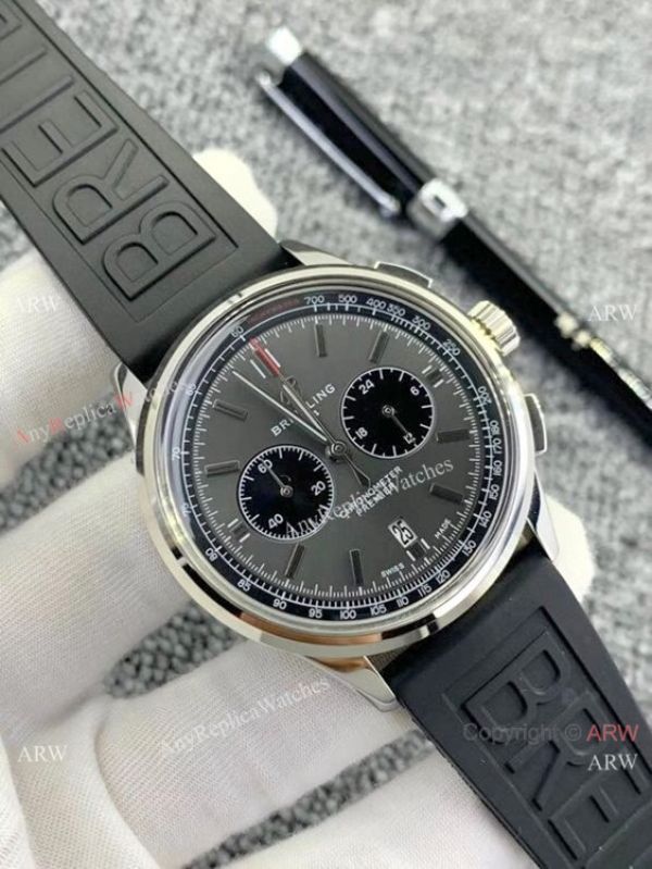 Breitling Premier B01 Chronograph Copy es Blue Rubber Strap WATCHES 2
