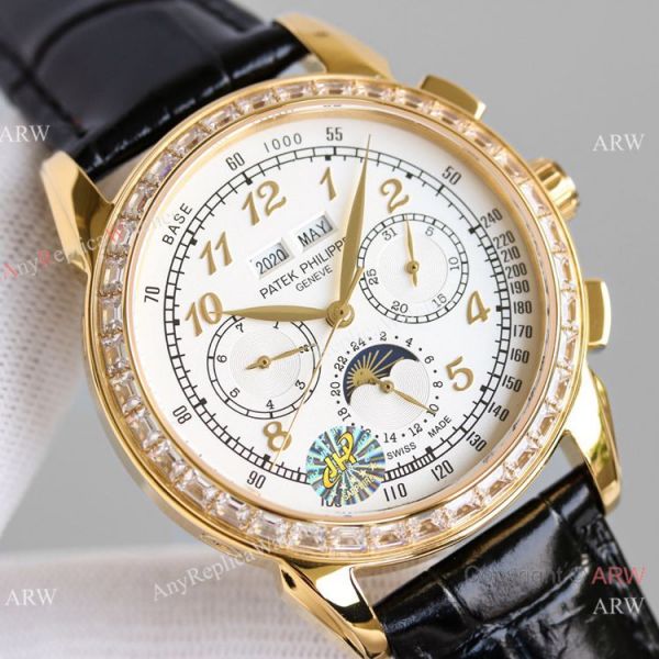JH Swiss Patek Philippe Perpetual Calendar Chronograph 5270z Diamond Bezel WATCHES 2