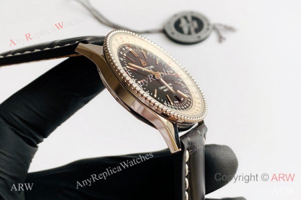 V7 Factory Swiss Breitling Navitimer 1 Black Leather Strap SW200 Movement WATCHES 2