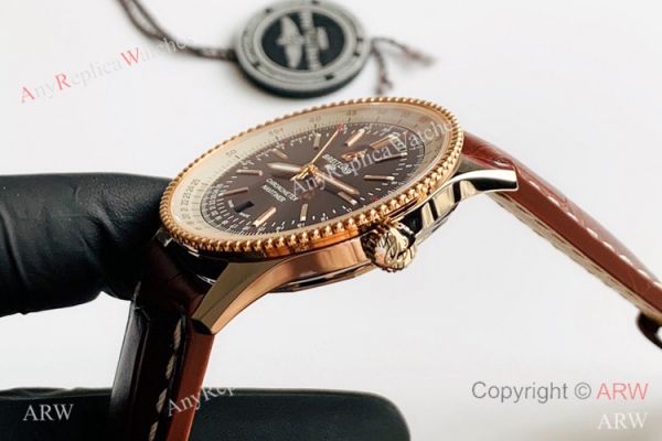 V7 Factory Swiss Breitling Navitimer 1 Rose Gold Gray Dial SW200 Movement WATCHES 2