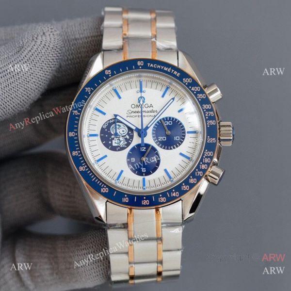 2021 New Omega Snoopy 50th anniversary Rose Gold White Dial WATCHES 2