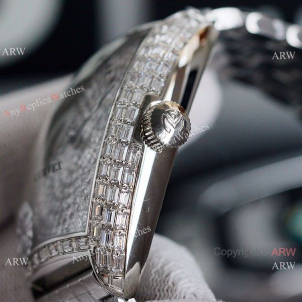 Iced Out Franck Muller Cintree Curvex Rose Gold 43mm WATCHES 2