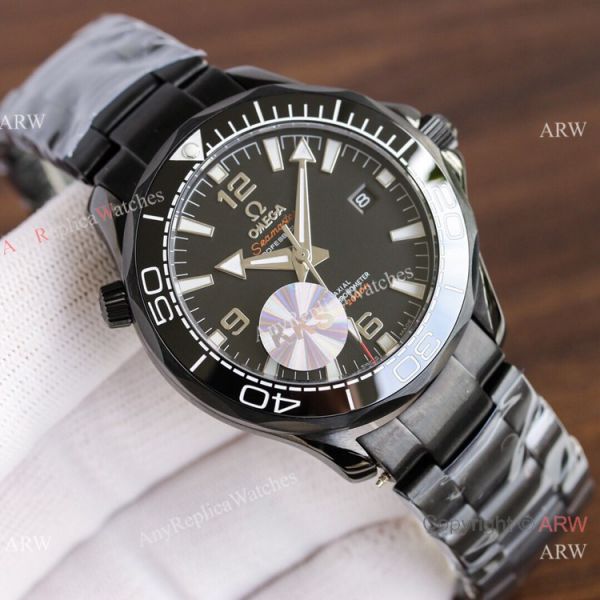 Swiss Quality Omega Seamaster Planet Ocean Solid Black Citizen 8215 WATCHES 2