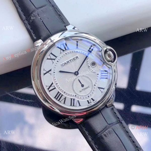 Fake Cartier Ballon Bleu De Automatic es SS White Roman Dial WATCHES 2