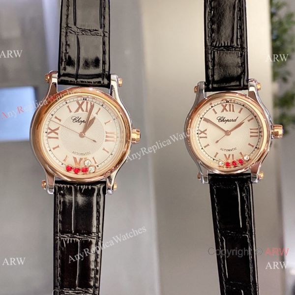 Clone Chopard Happy Sport Couple es Quartz 2-Tone Rose Gold WATCHES 2