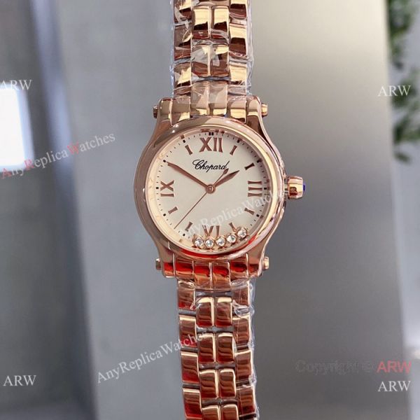 Copy Chopard Happy Sport 30mm Lady Rose Gold White Dial WATCHES 2