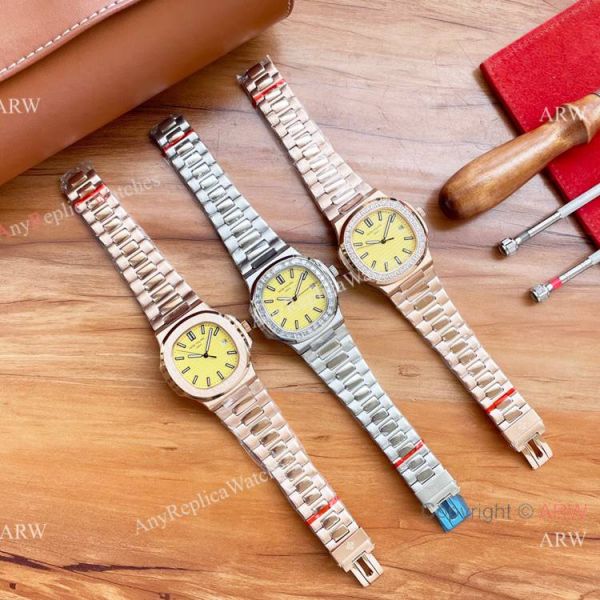 New Patek Philippe Nautilus Lemon Dial Stainless Steel Automatic WATCHES 2
