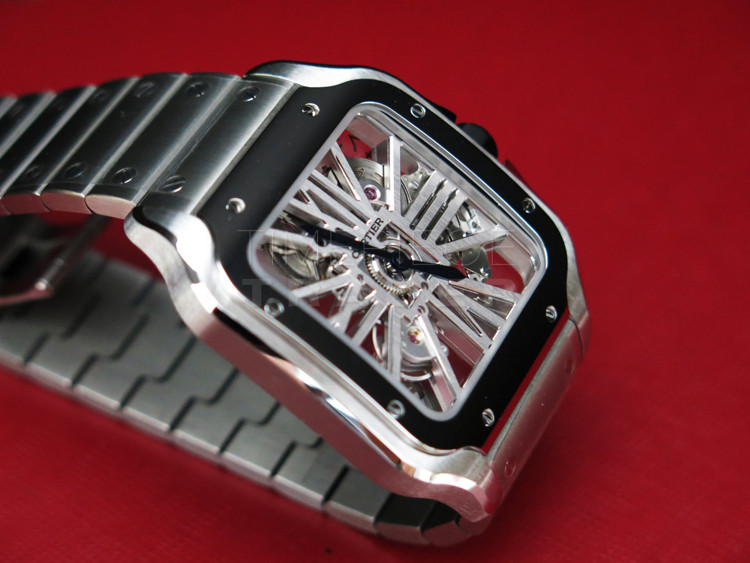 replica Cartier Santos WHSA0015 Stainless Steel Manual hand-wind WATCHES 3