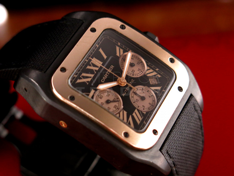 replica Cartier Santos W2020004 DLC Titanium Self-Winding Auto WATCHES 3