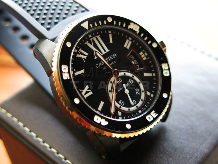 replica Cartier Calibre Diver W2CA0004 DLC Stainless Steel Auto self-winding WATCHES 3