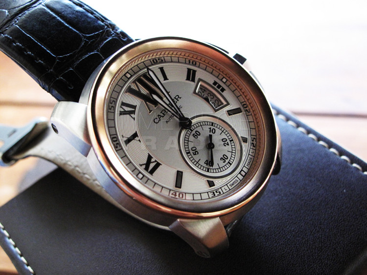 replica Cartier Calibre W7100039 Steel and 18k Rose Gold Automatic Self-Winding WATCHES 3