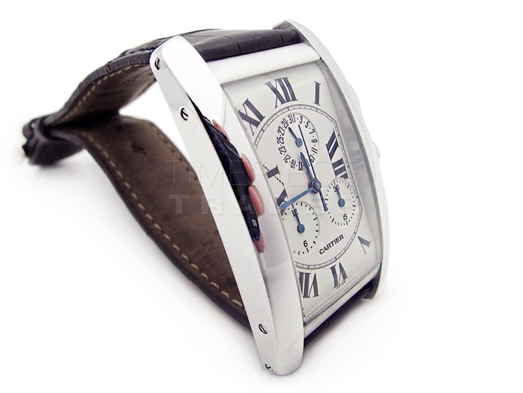 replica Cartier Tank Americaine W2603356 18k White Gold Quartz WATCHES 3