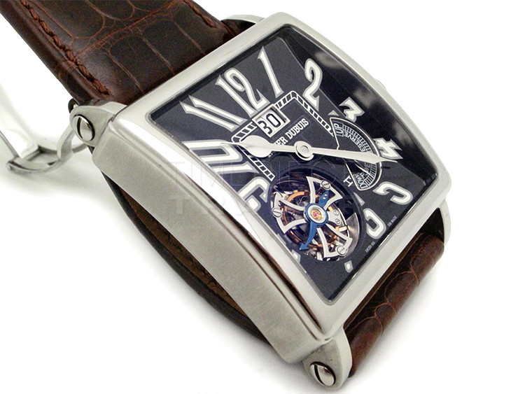 replica Roger Dubuis Golden Square Flying Tourbillon G40 03 7 GN9.61 Titanium Manual Hand Winding WATCHES 3