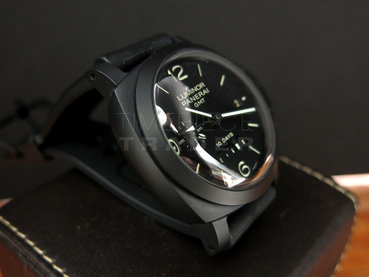 replica Panerai Luminor 1950 GMT 10-Days Automatic PAM335 Black Ceramic Automatic WATCHES 3