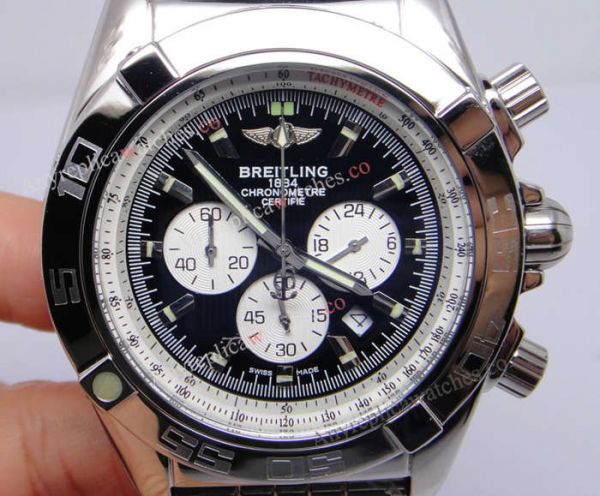 replica Breitling Chronomat B01 Chronometre Certifie SS Black Quartz Movement WATCHES 3