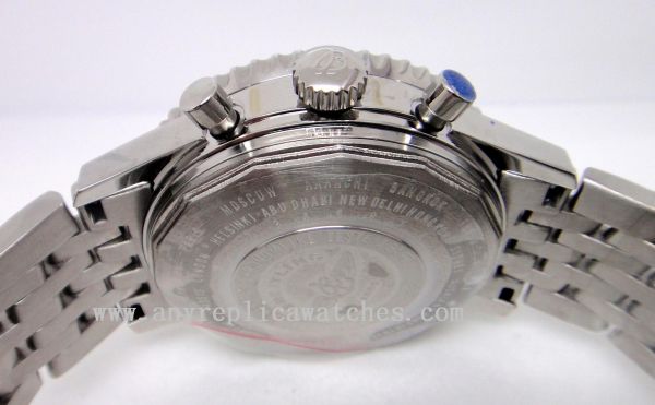 replica BREITLING CHRONOMETER NAVITIMER STAINLESS STEEL BLUE FACE WATCHES 3