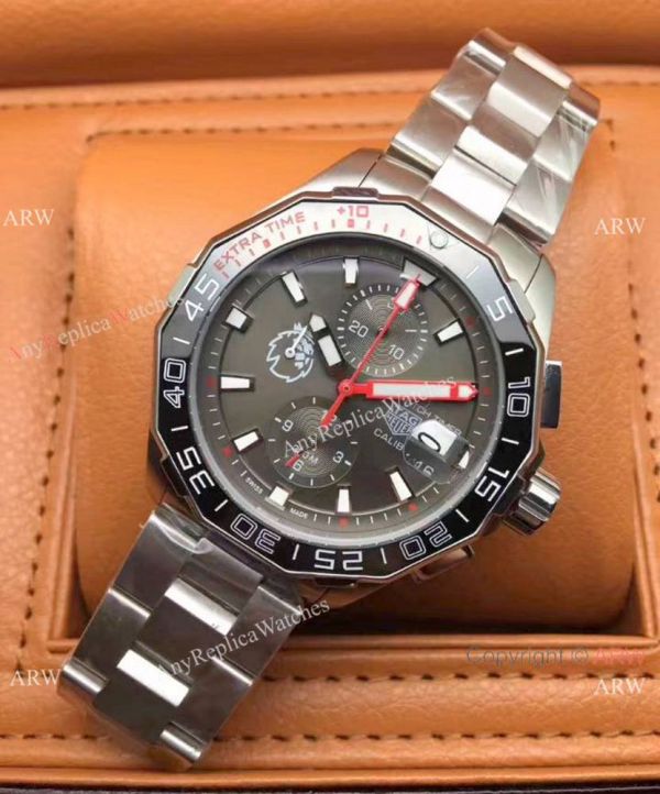 replica Copy Tag Heuer Match Timer Silver Dial Chronograph Quartz Movement WATCHES 3