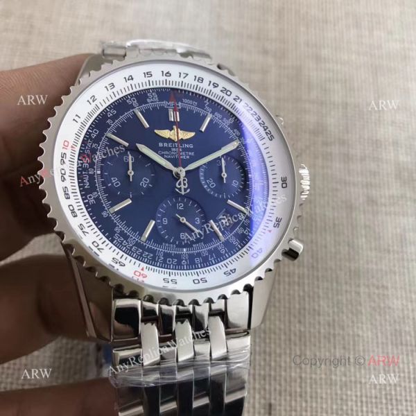 replica Breitling 1884 Chronometre Navitimer 01 Blue Face 46mm or 42mm WATCHES 3