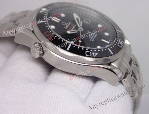 replica Omega Seamaster 300 007 50th Anniversary Black Ceramic Bezel WATCHES 3