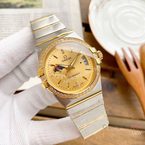 replica Copy Omega Constellation Moonphase Stainless Steel 39mm WATCHES 3