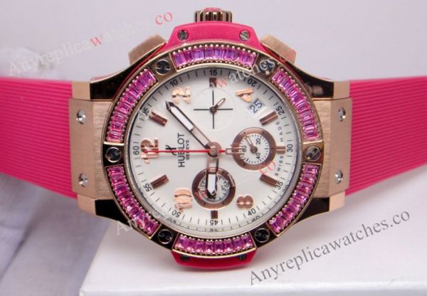replica Hublot Big Bang Pink Diamond For Ladies WATCHES 3