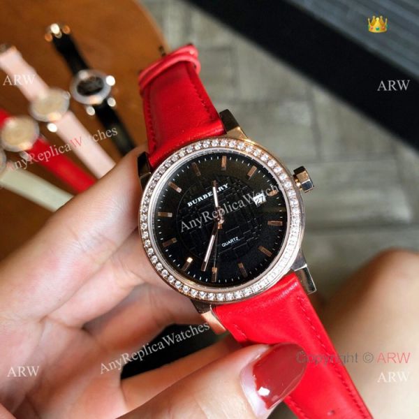 replica Best Quality Burberry Women Quartz es Rose Gold White WATCHES 3