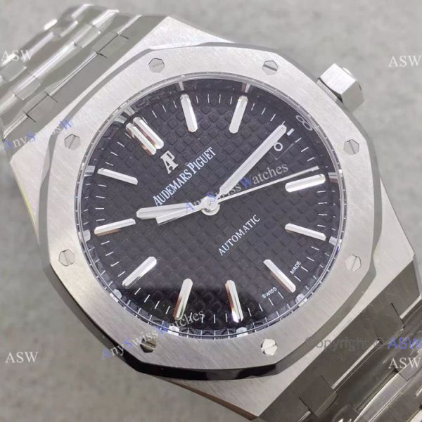 replica Swiss 3120 Audemars Piguet Royal Oak SS Black WATCHES 3