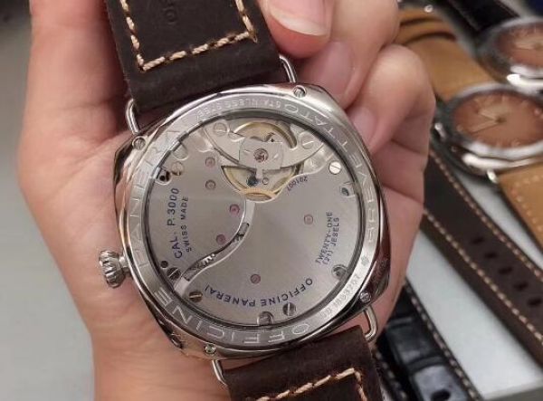 replica High Quality RADIOMIR PANERAI P3000 Movement SS Case and Leather Strap 47MM WATCHES 3