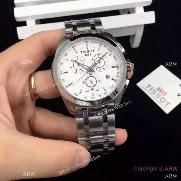 replica Tissot Stainless Steel Black Dial T035 WATCHES 3