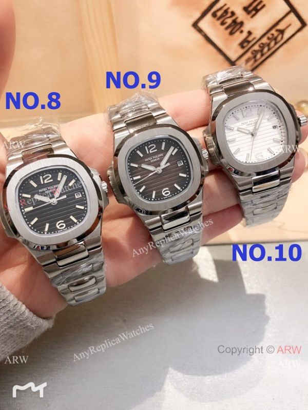 replica Copy Patek Philippe Nautilus Stainless Steel Quartz es 33mm Ladies WATCHES 3