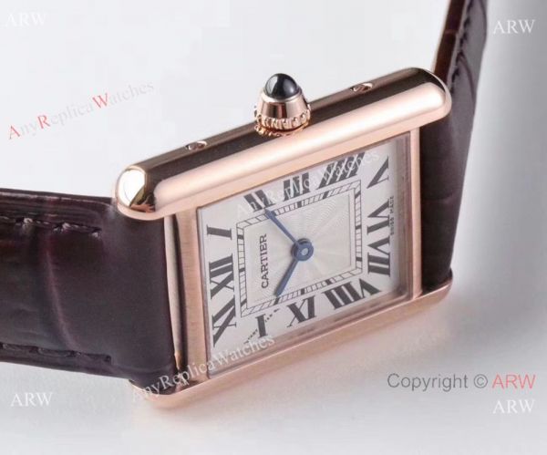 replica Swiss Grade Cartier es Cartier Tank Louis Rose Gold WATCHES 3