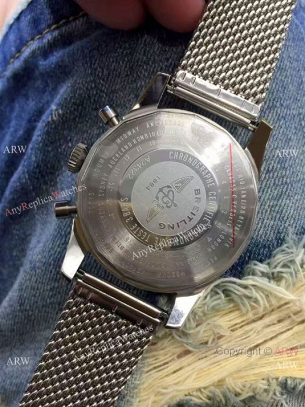 replica Copy Breitling Navitimer 01 Stainless Steel Mesh Band WATCHES 3