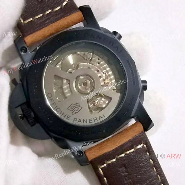replica Panerai Luminor FLYBACK Black Case PAM580 WATCHES 3
