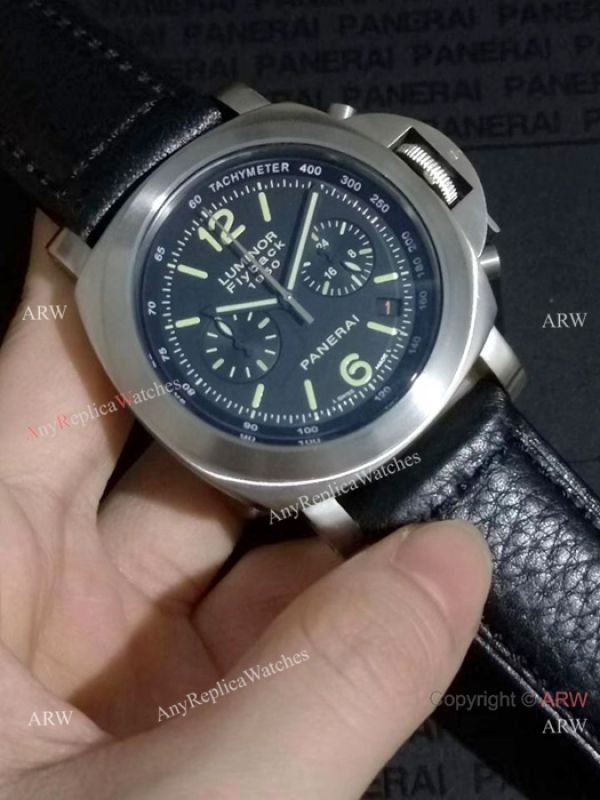 replica High Quality Panerai Flyback Chronograph Black Dial WATCHES 3