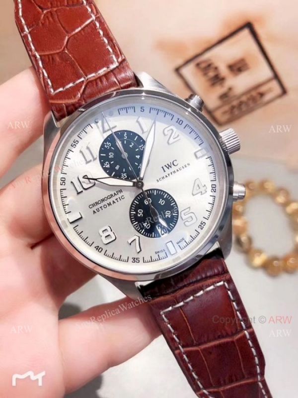 replica Best Quality IWC Big Pilot Chronograph 46mm Black Dial WATCHES 3