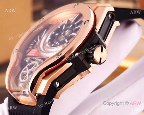 replica Swiss quality Copy Hublot MP-09 Tourbillon Bi-Axis Rose Gold WATCHES 3