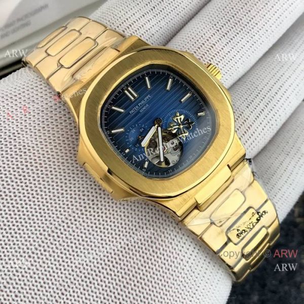 replica High End Patek Philippe Nautilus White Face Tourbillon Copy For Men WATCHES 3