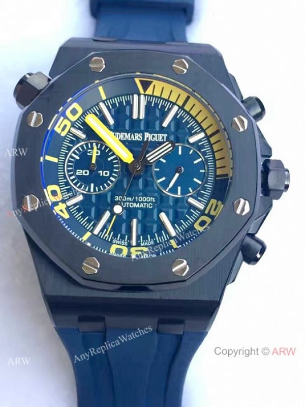 replica Copy Audemars Piguet Royal Oak Offshore Diver Chronograph Black Case WATCHES 3