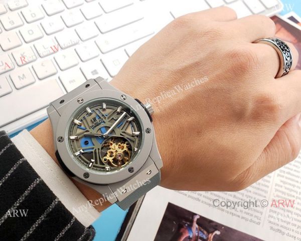 replica Copy Hublot Tourbillon Skeleton Big Bang es 43mm WATCHES 3